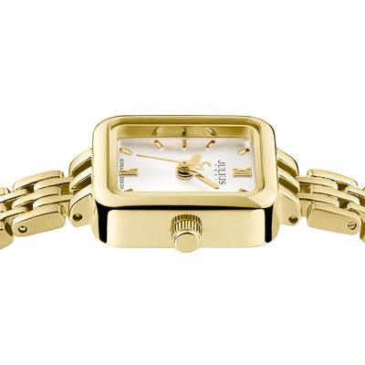 Womens Watch Dual Layer Dial Square Case Elegant