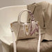 Parisian Chic Tote Bag for Everyday Use Commuter Style - Creamy White