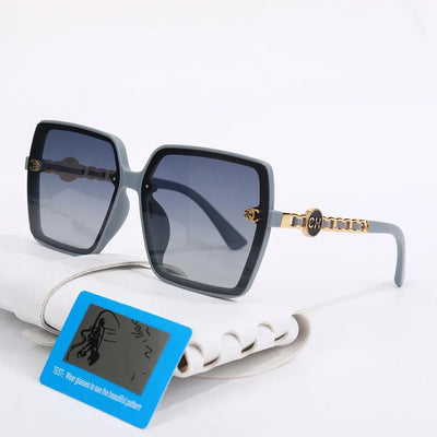 Sculpted Square Frame Sunglasses With Gradient Lenses - WO2MEN