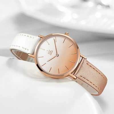 Watch Gradient Dial Gentle Strap Wristwatch Aesthetic - WO2MEN