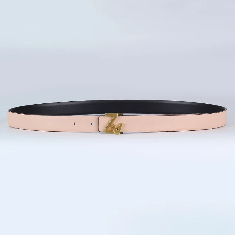 Belt 25mm Width Reversible Leather for Dresses