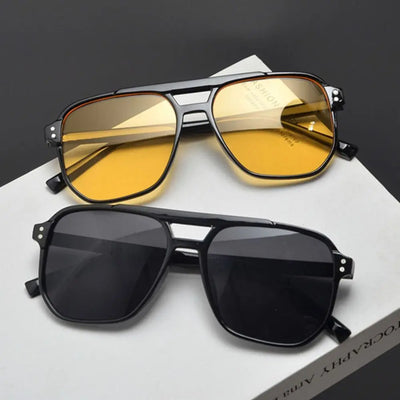 Square Frame Sunglasses UV400 Lenses for Adults