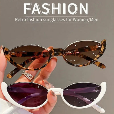 Premium Cat Eye Half Frame Sunglasses With UV400 Lenses - WO2MEN