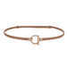 Minimalist Belt With Circular Ring Buckle For Everyday - Camel