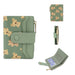 Bear Print Wallet with Card Slots and Zipper Closure - Green