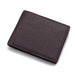Short Wallet with Zipper Closure and Card Holder - Deep Coffee
