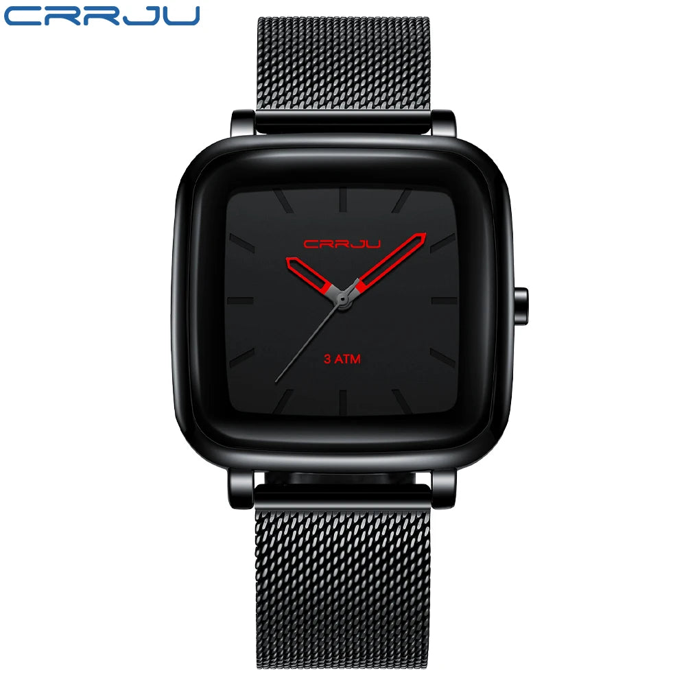 Square Mesh Dial Watch for Refined Everyday Timekeeping