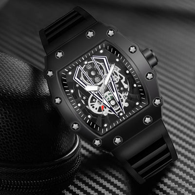 Skeleton Dial Watch with Multifunction Mechanism