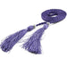 Elegant Braided Rope Tassel Belt for Women Waist - Purple