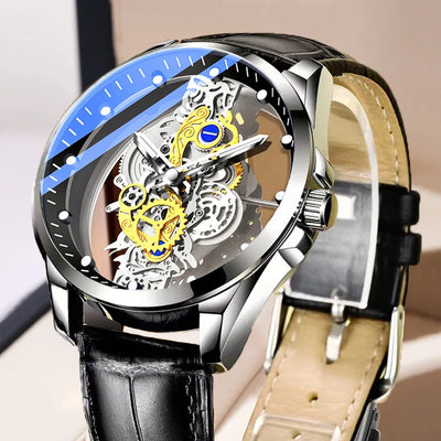 Watch: Transparent Skeleton Double-Sided Quartz Dial - WO2MEN