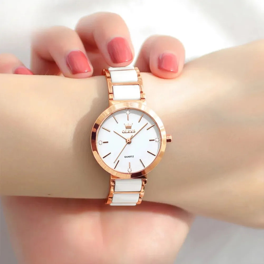 Watch with Clean Dial and Refined Link Bracelet Design - WO2MEN