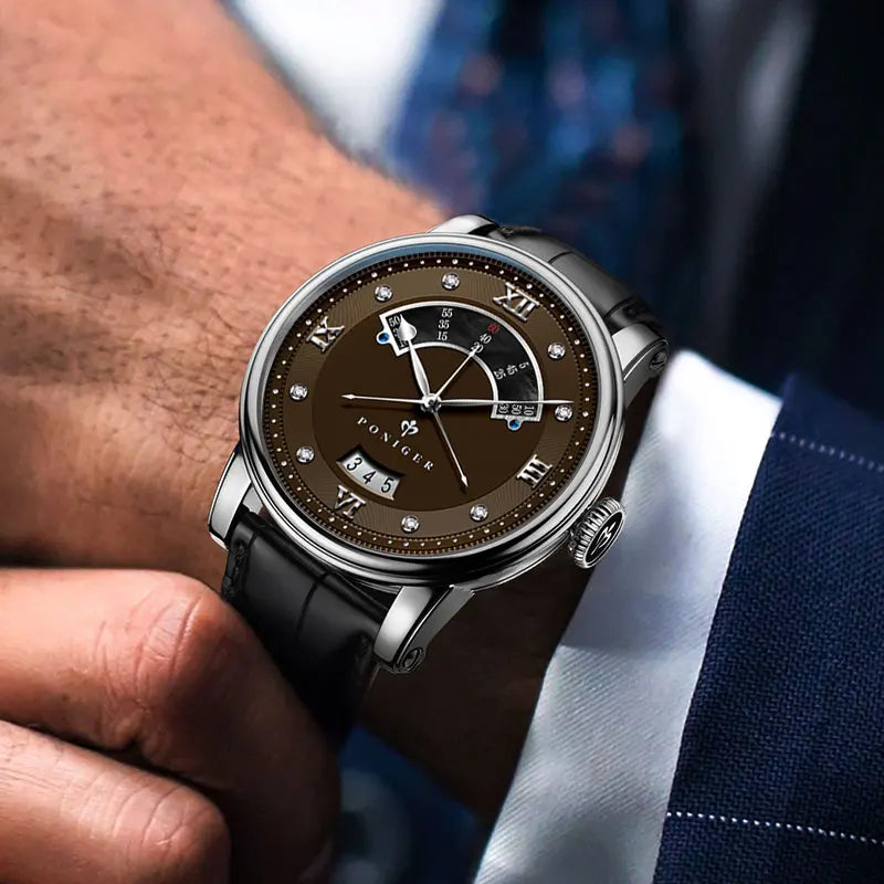 Mechanical Tourbillon Wristwatch with Date Window