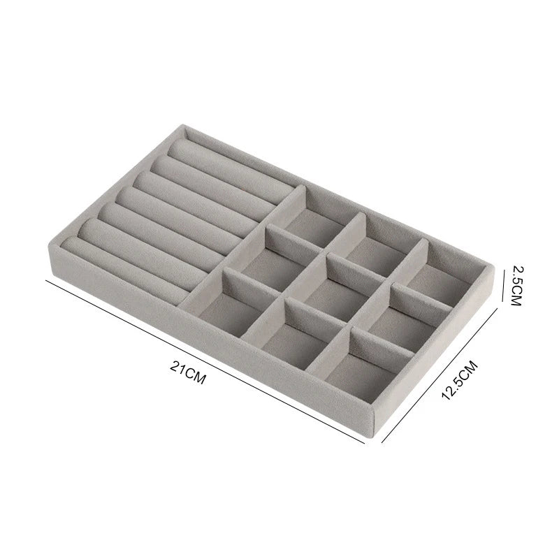 Stackable Jewelry Display Tray for Rings and Earrings