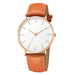 Ultra Thin Analog Watch - Brown White