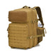 Mens 45L Molle Backpack for Outdoor Hiking Bottle Stand - Khaki