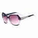 Square Sunglasses Crystal Embellished Temple Frame - Purple