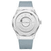 Quartz Wristwatch with Silicone Strap Water Resistant - Silver