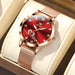 Watch with Roman Numeral Dial and Crystal Markers - Rose Red