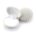 Shell Shape Velvet Jewelry Box for Engagement Ring - Grey