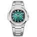 Elegant Quartz Wristwatch for Timeless Everyday Wear - Silver Green