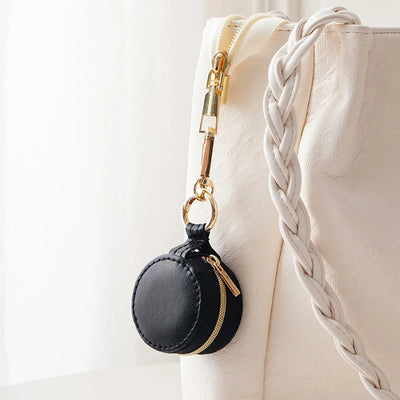 Round Mini Jewellery Box Portable Travel Storage Case