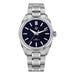 Classic Round Watch Textured Dial Luminous Hands - Aventurine Blue