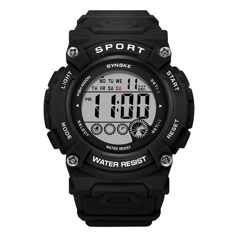Digital Sport Watch For Kids Water Resistant 50M