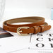 Womens Corset Belt for Jeans with Classic Buckle - Brown