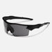 Gradient Lens Sunglasses Wraparound Sports Eyewear - Black Grey