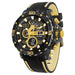 Sport Chronograph Watch LED Display 50M Water Resistant - Black Gold