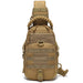 Tactical Chest Bag Waterproof Crossbody Sling - Khaki