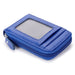 Card Wallet with Zipper And ID Window Minimal - Blue
