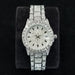 Elegant Paved Dial Watch With Crystal Accents - Silver