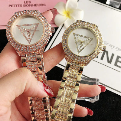 Halo Triangle Dial Watch With Sparkling Bezel Couture