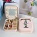 Jewellery Box with Travel Case and Alphabet Print - T
