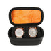 Watch Travel Case with Cushioned Slots And Form Fitting Pillow - Orange 2 Slots