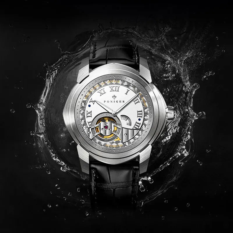 Skeleton Tourbillon Mechanical Wristwatch Automatic