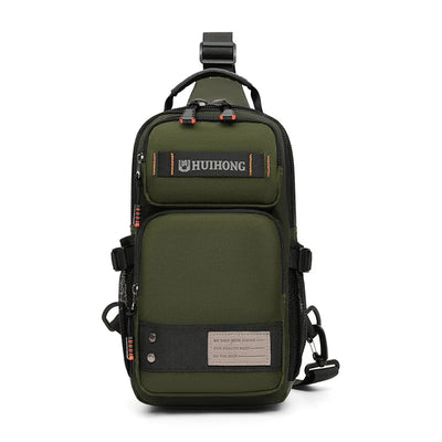 Chest Bag Crossbody With Multiple Pockets for Travel - Green