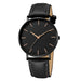 Ultra Thin Analog Watch - Black Rose Black