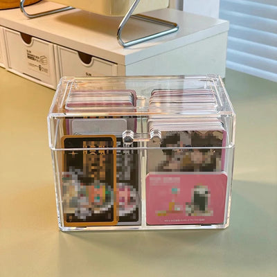 Two Compartments Card Storage Box for Collectible Cards