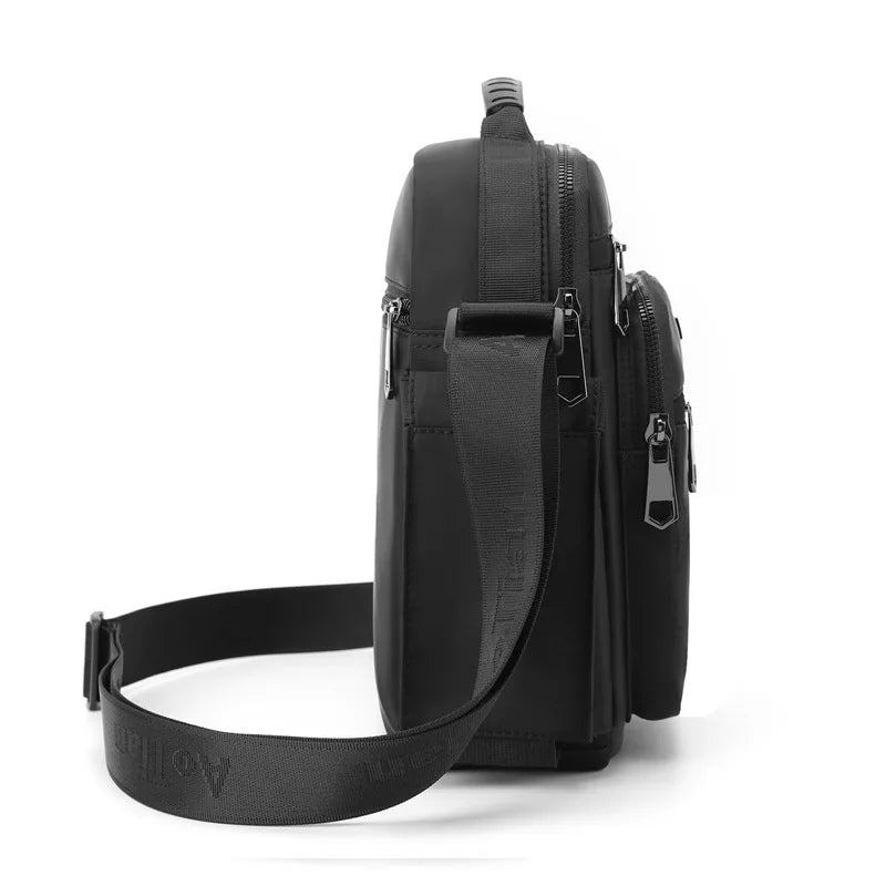 Crossbody Bag for Men with Bottle Pocket 4 Layer Design