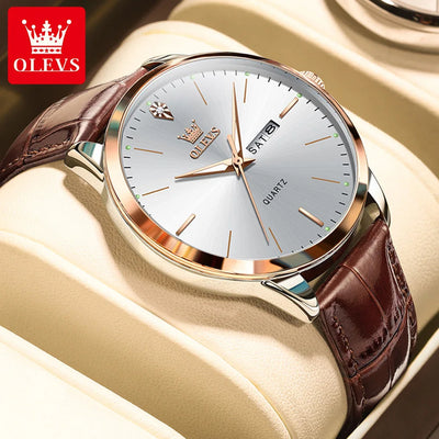 Calendar Week Display Timepiece With Luminous Dial