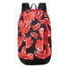Patchwork Pattern Backpack Outdoor Casual Style - Leaf Red