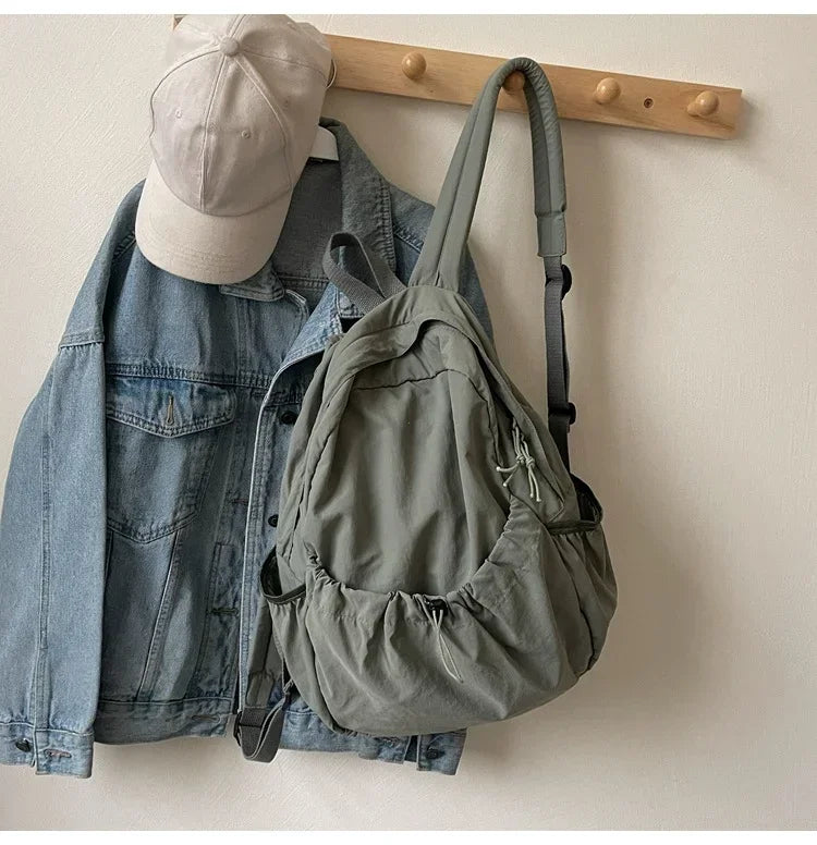 Backpack Large Capacity Drawstring Pocket Casual