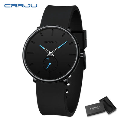 Minimalist Silicone Watch With Subdial And Subtle Shine