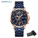 Global Quartz Chronograph Watch With World Time Dial - Blue