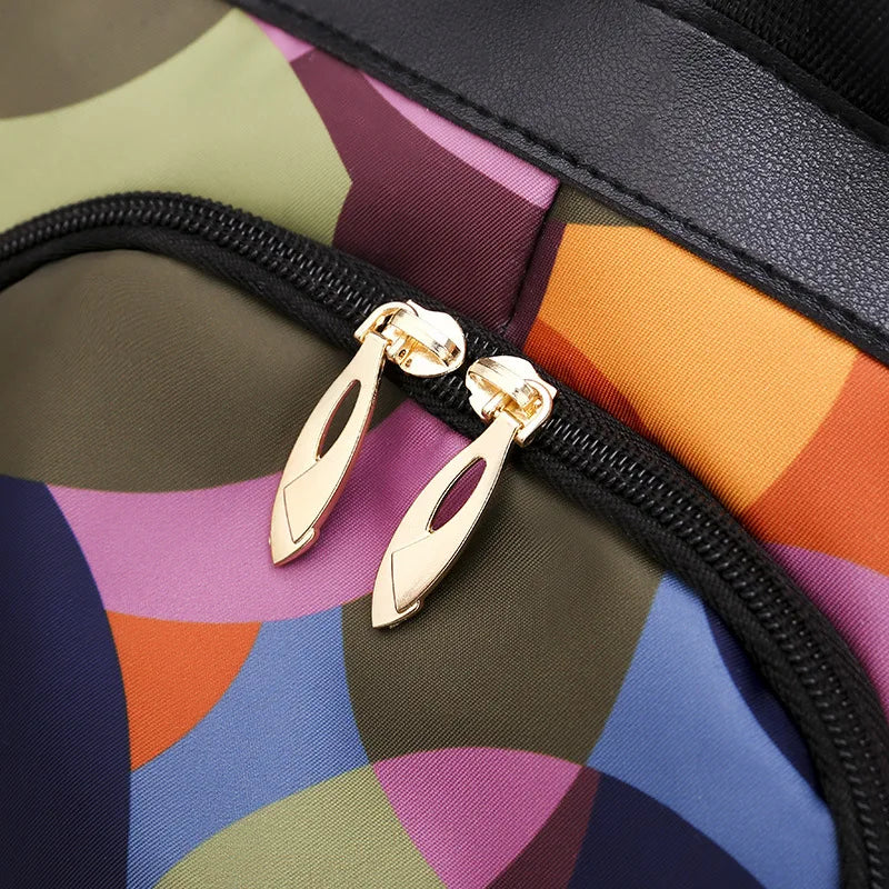 Geometric Pattern Anti Theft Backpack for Travel