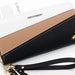 Wallet Colorblock Diagonal Design with Wrist Strap - Black