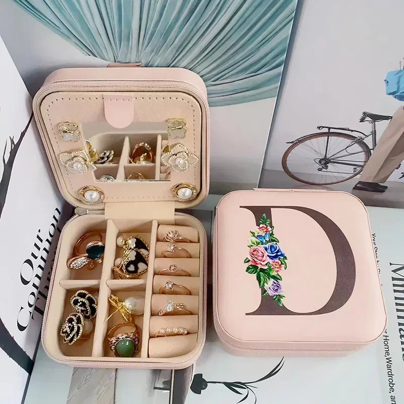 Jewellery Box with Travel Case and Alphabet Print