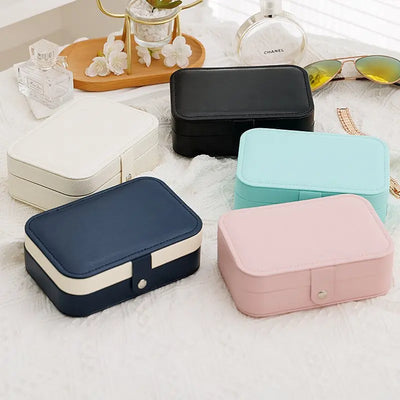 Jewelry Box Travel Organizer With Layered Compartments - WO2MEN